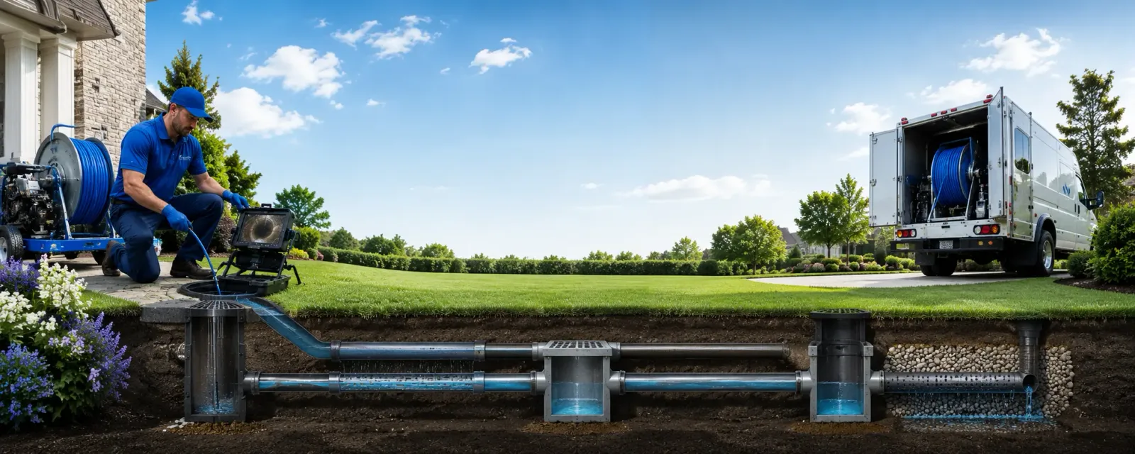 Outdoor drain cleaning information for Badger, CA